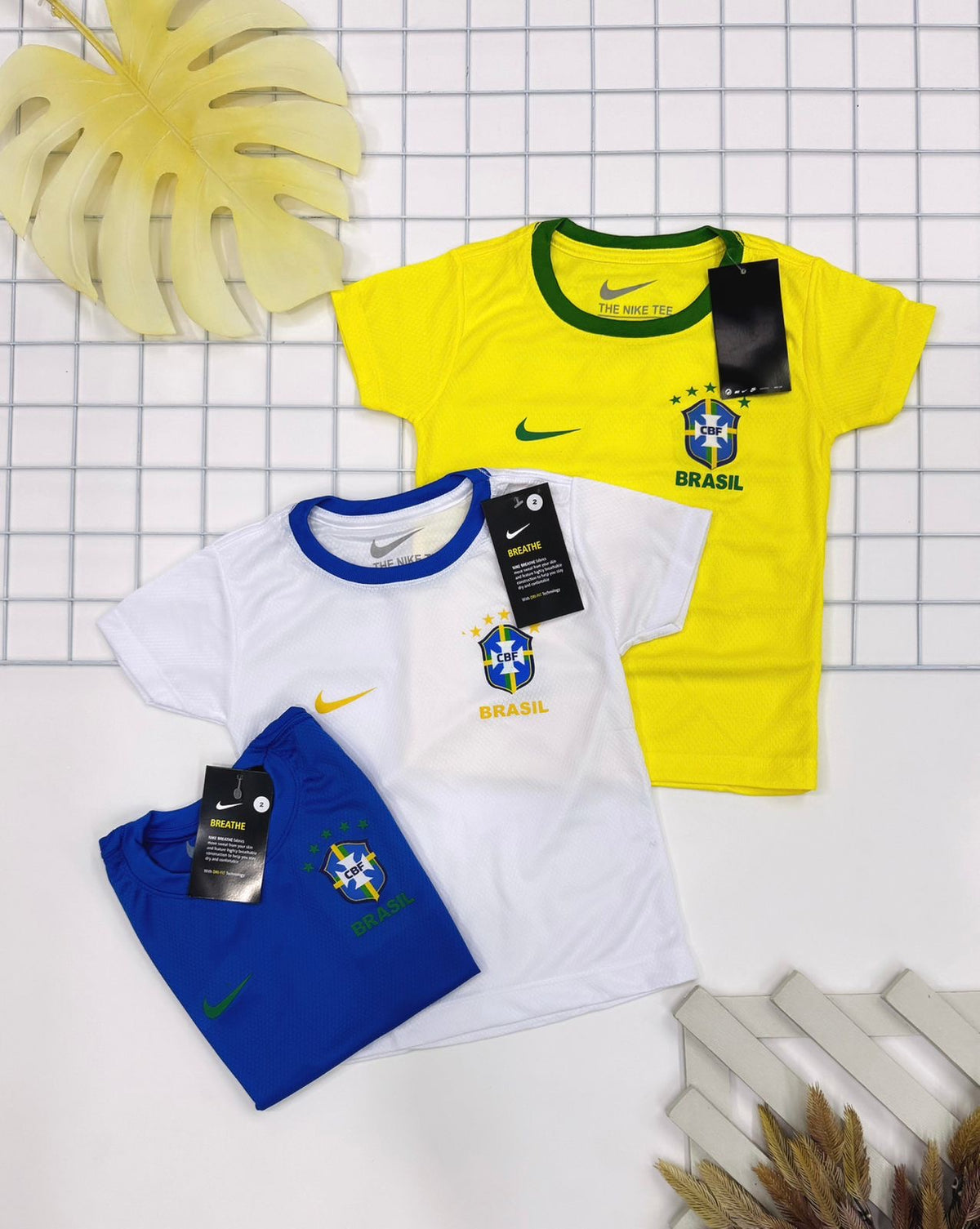 Camiseta do Brasil Dry Fit NK Infantil