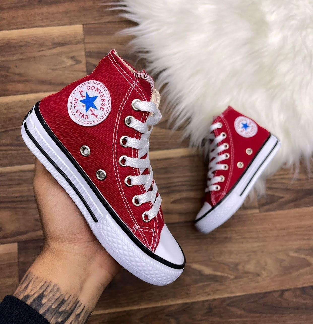 All Star Vermelho Infantil Tênis Infantil All Star Cano Baixo