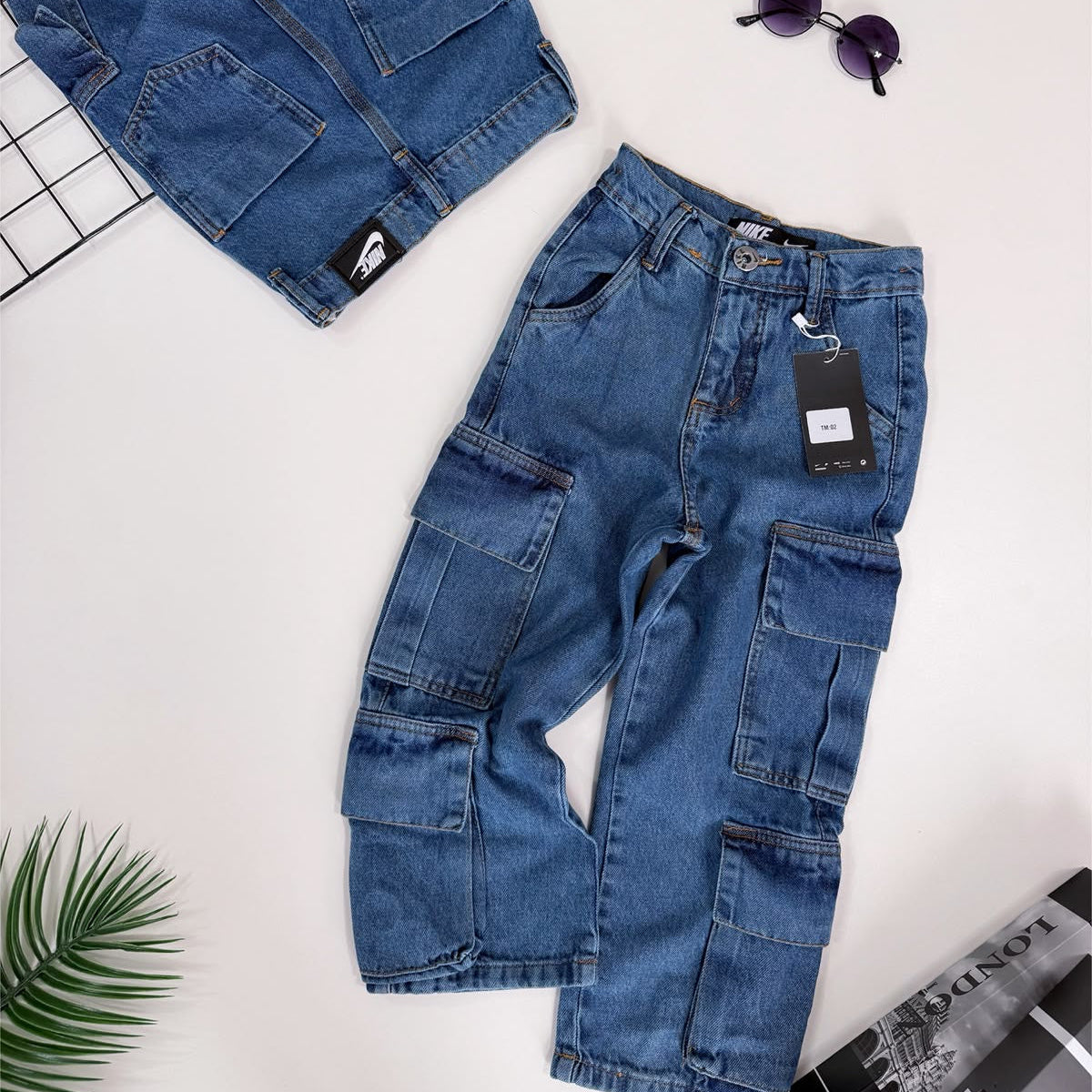 Calça Jeans Cargo Infantil Última Peça