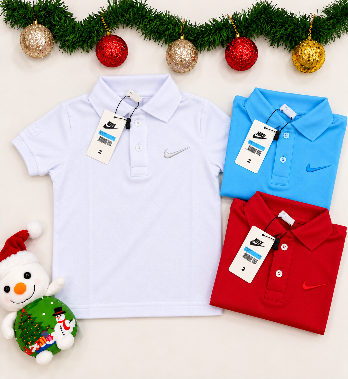 Camiseta Polo NK Básica Natal Infantil