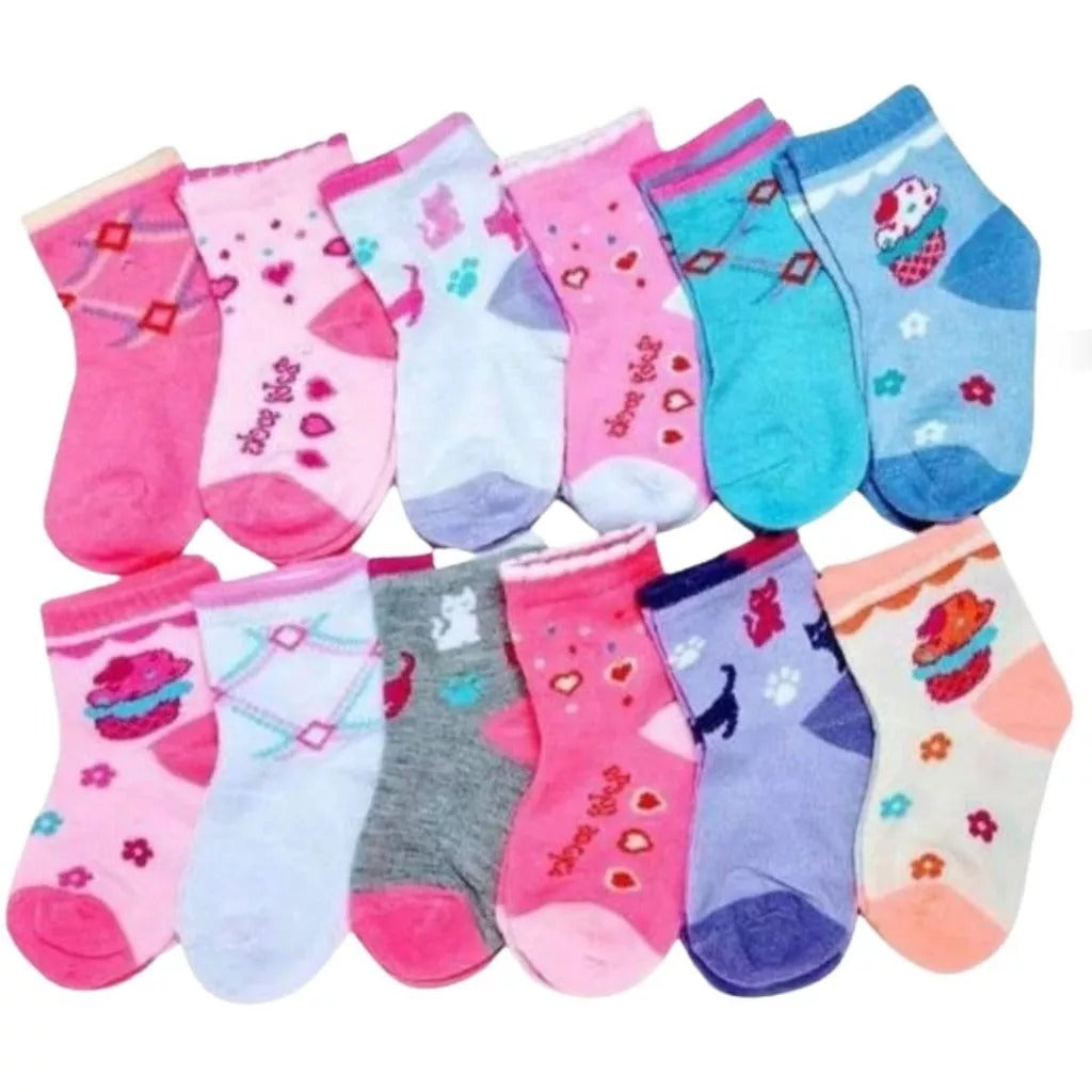 Kit 24 Pares de Meia Infantil - Menina Super Promoção!