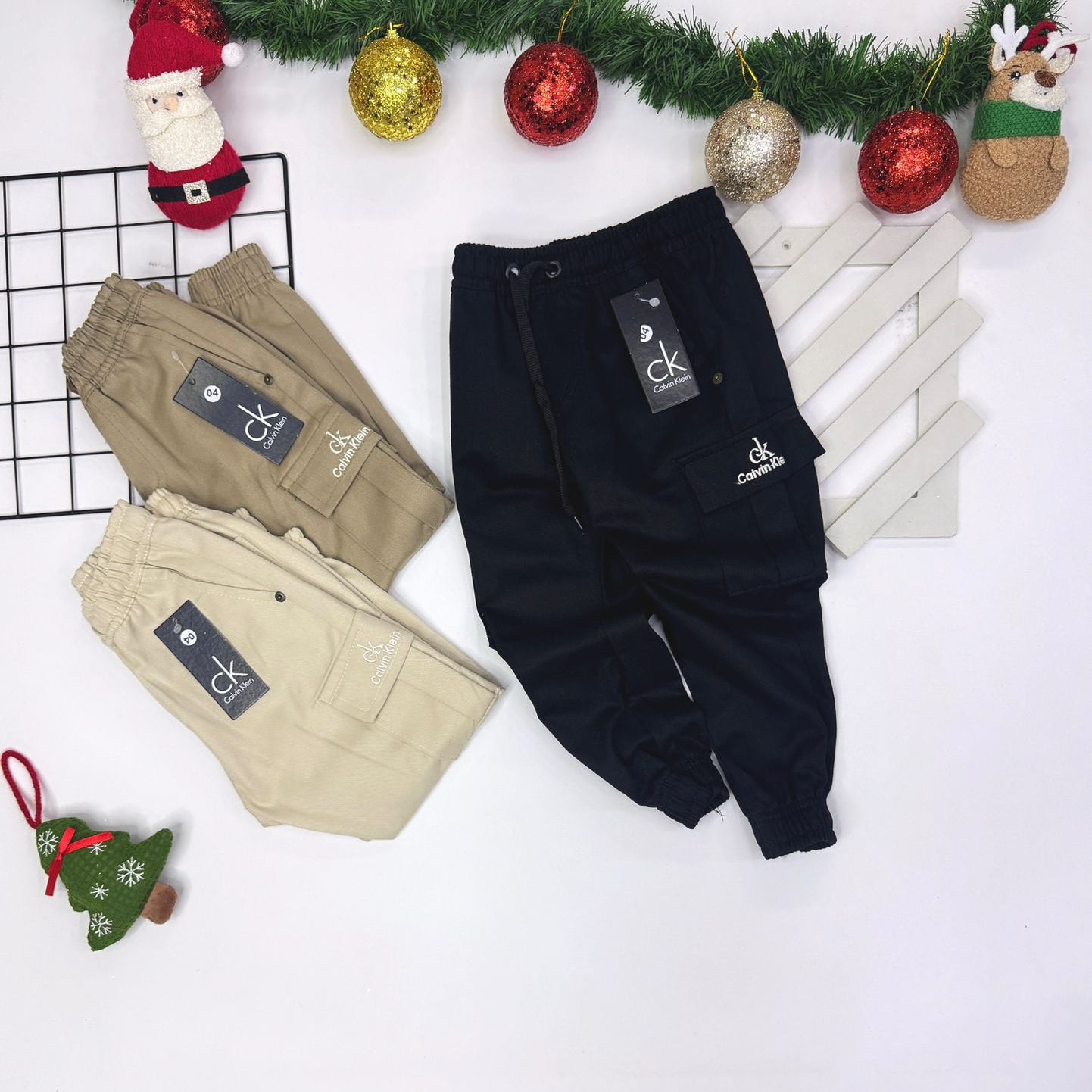 Calça Cargo Brim CK - TAMANHO 4