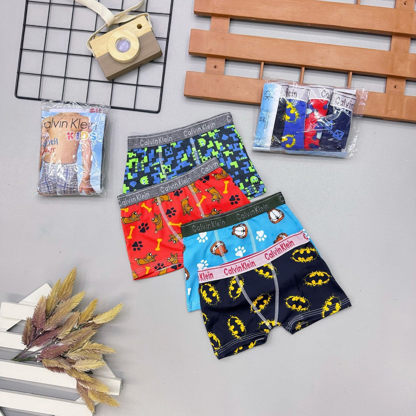 Kit 4 Cueca Box Ck Infantil