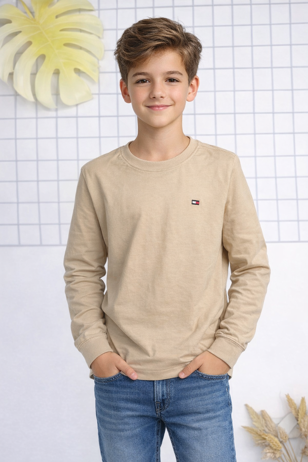 Camiseta TH Manga Longa Algodão Infantil