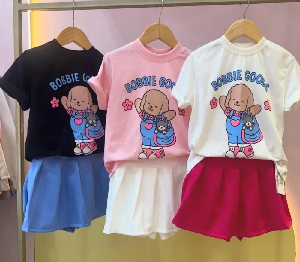 Conjunto Bobbie Short Saia Infantil