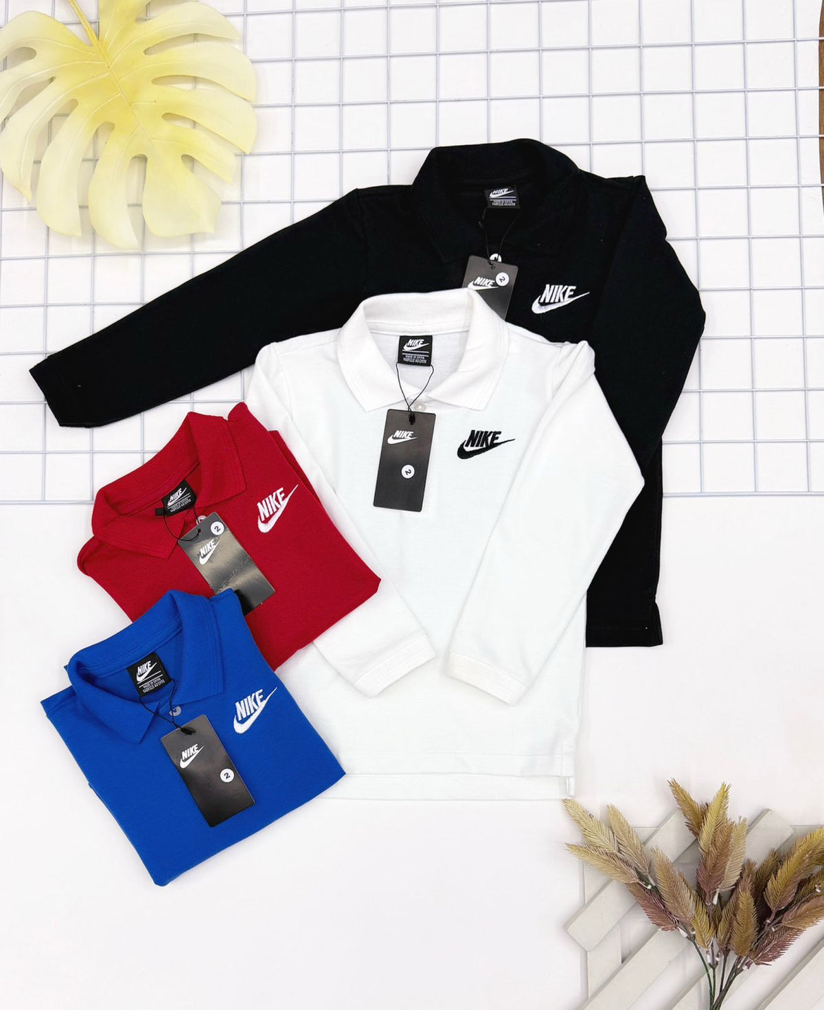 Camiseta Polo NK Manga Longa Infantil