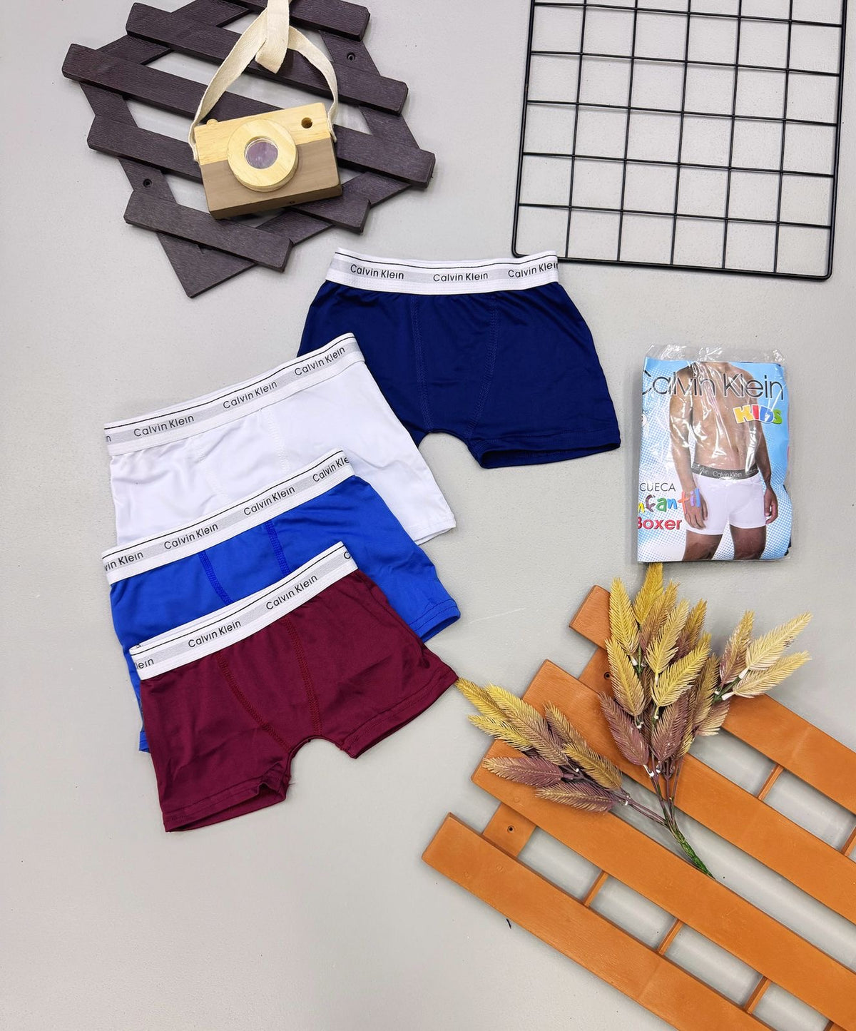 Kit 4 Cueca Box Ck Infantil