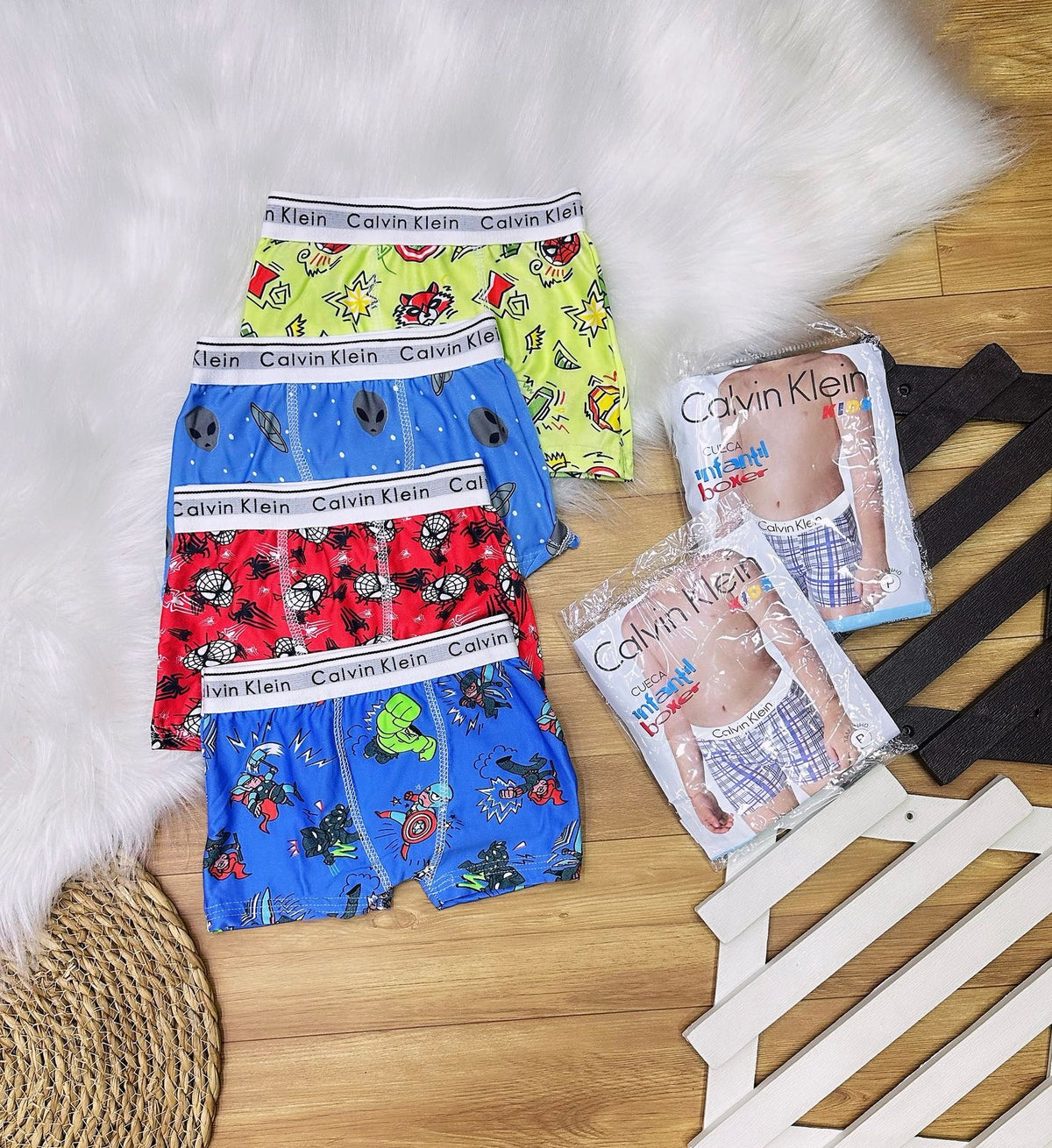 Kit 4 Cueca Box Ck Infantil