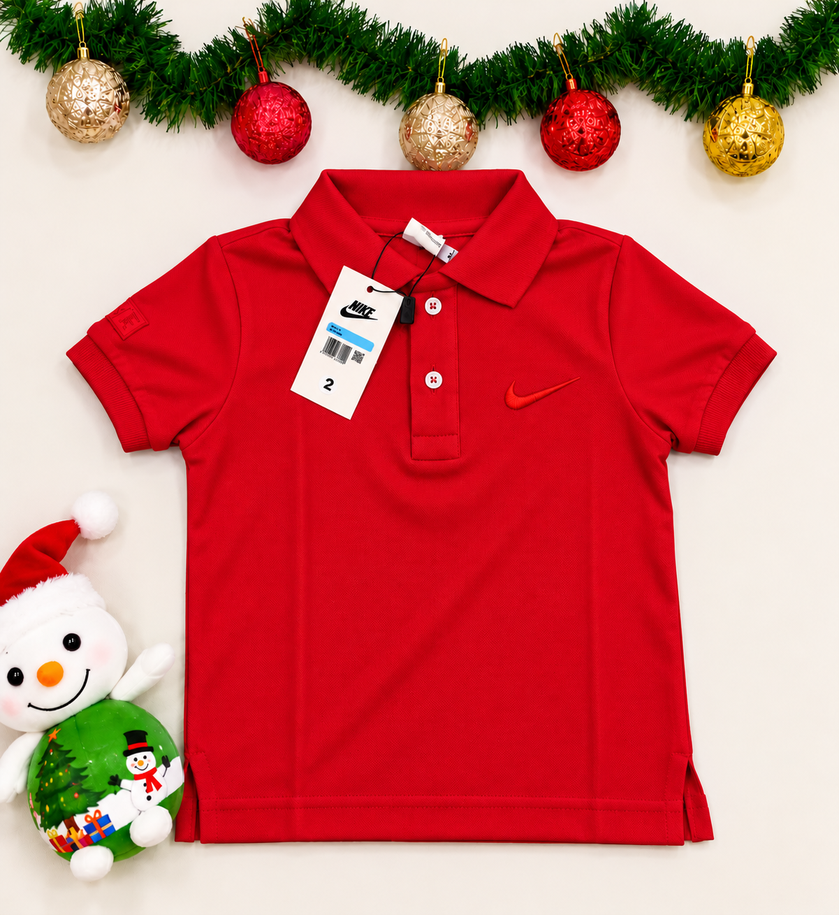 Camiseta Polo NK Básica Natal Infantil