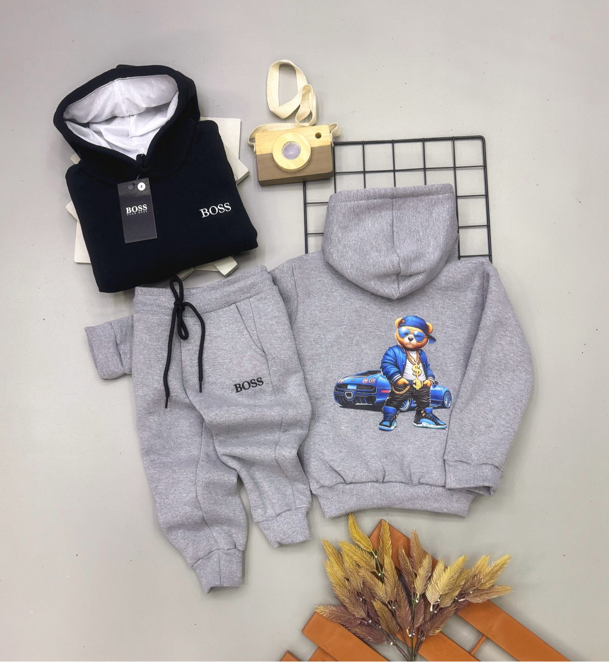 Conjunto Moletom HB Personagem Urso Infantil