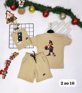 Conjunto Malhão Verão Suedine NK Infantil