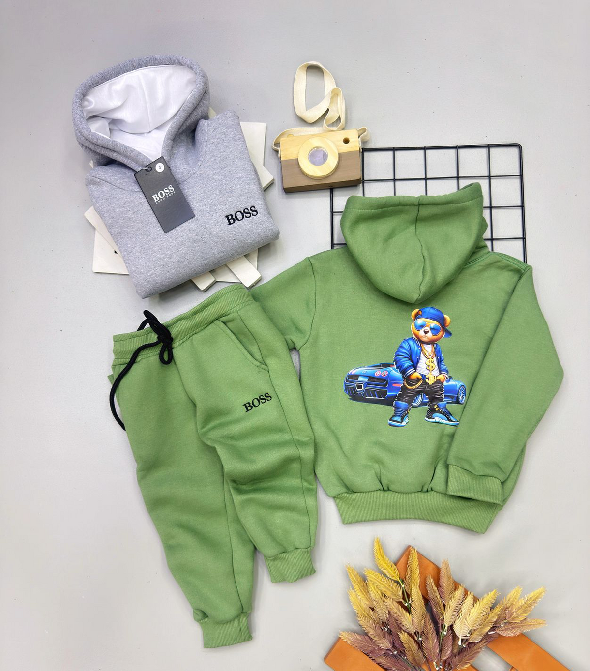 Conjunto Moletom HB Personagem Urso Infantil