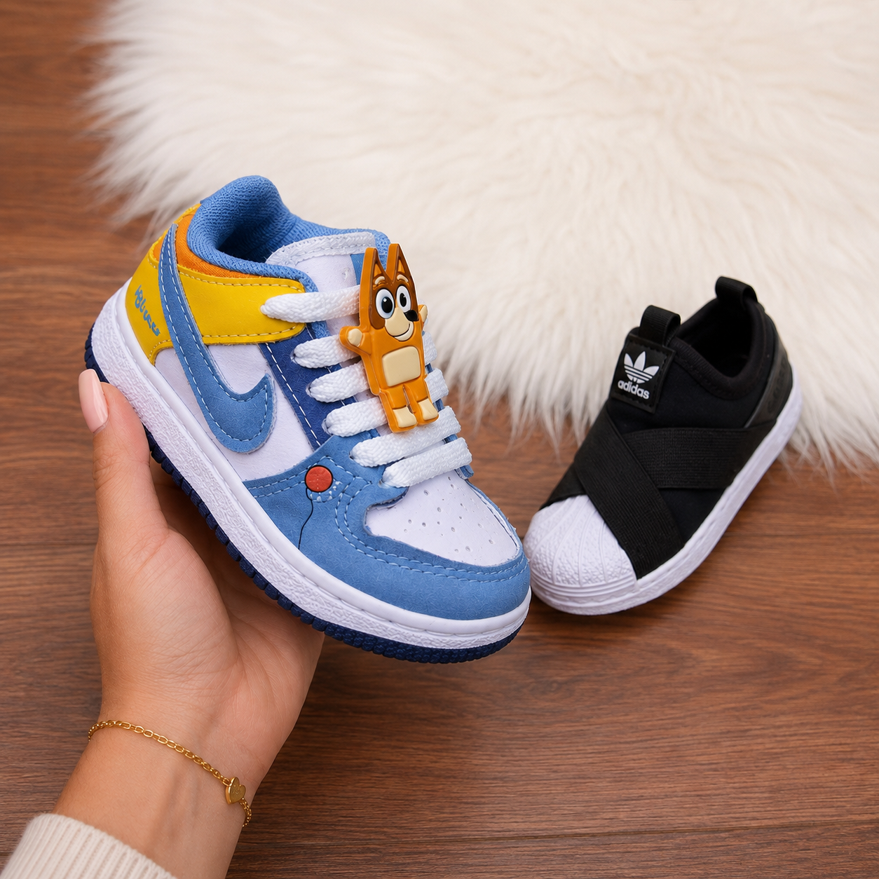 Kit 2 Tênis Bluey e Bingo + Slip On Add Calce Fácil
