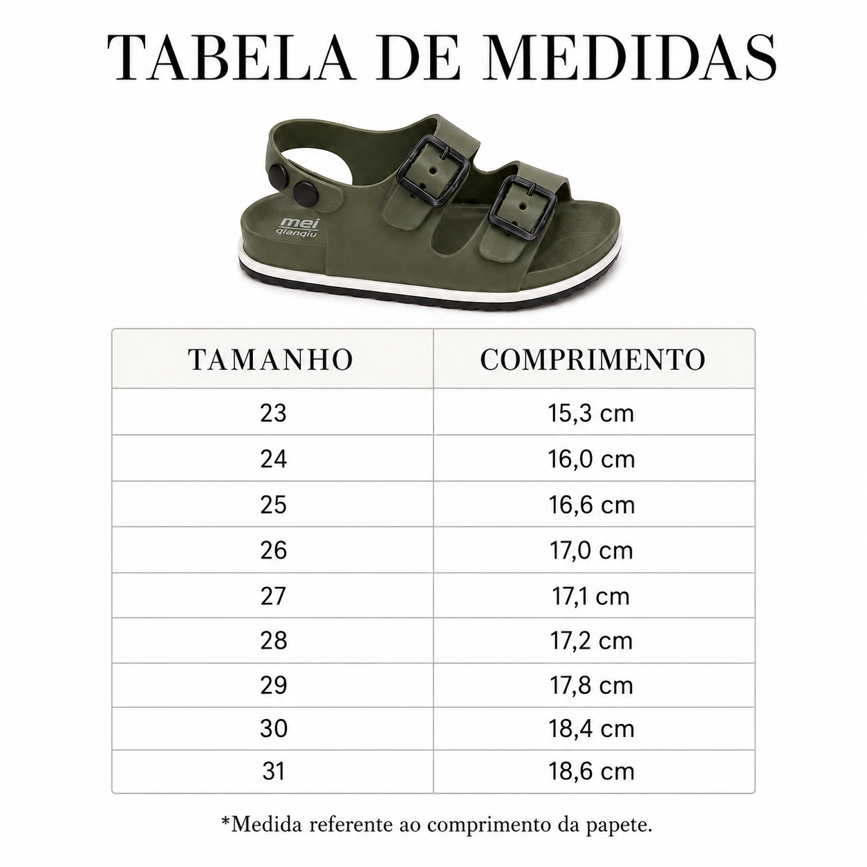 Papete Summer Comfort Importada Infantil - Lançamento 2027 Últimas Peças