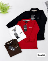 Camiseta Polo HB Manga Longa Infantil - Última Peça
