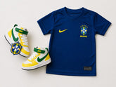 Kit Camiseta Do Brasil Azul + Tênis BOTINHA Do Brasil NK Infantil