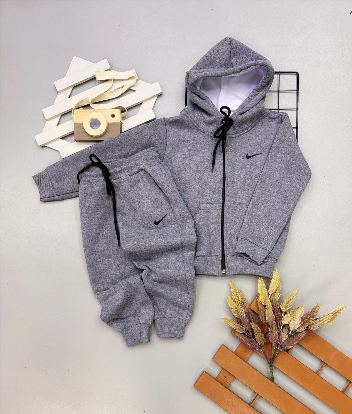 Conjunto Moletom NK Básico Zíper Infantil