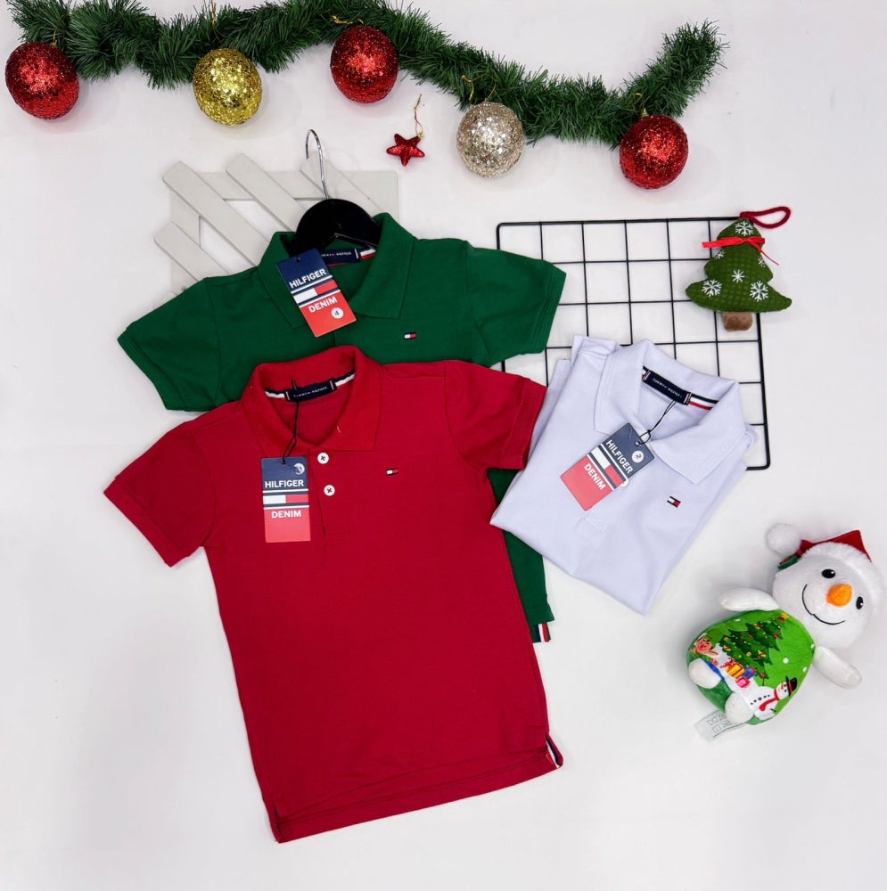 Camiseta Polo TH Infantil - Poucas Peças