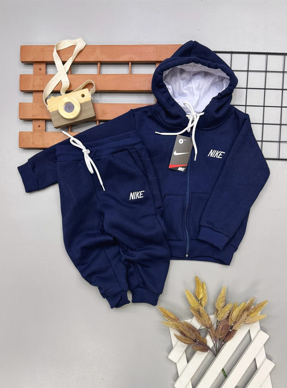 Conjunto Moletom NK Zíper Infantil