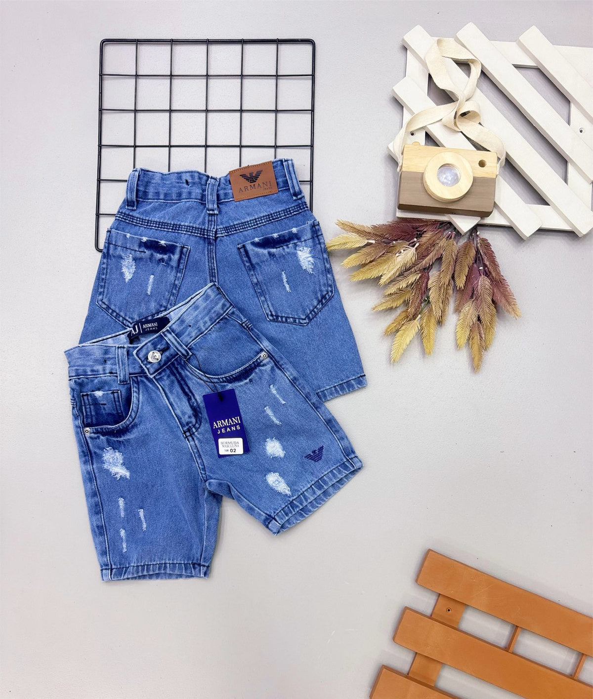 Bermuda Jeans Ea7  Infantil