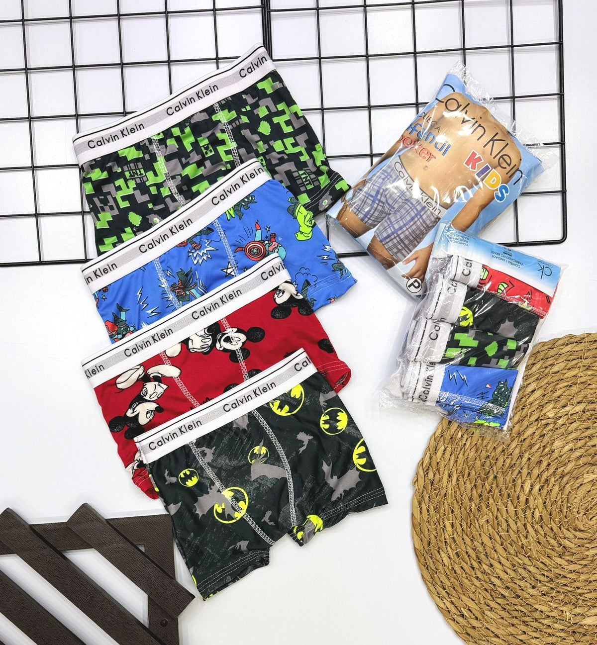 Kit 4 Cueca Box Ck Infantil