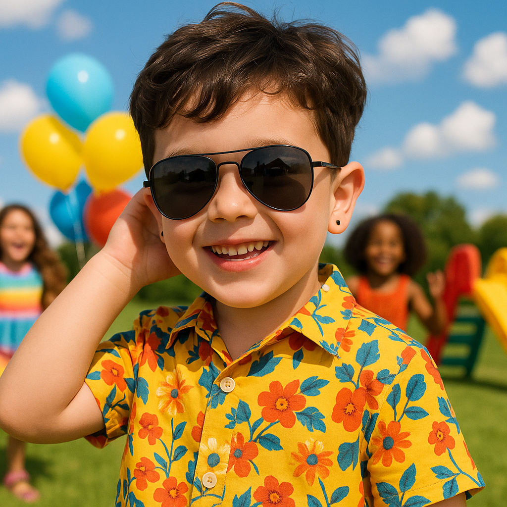 Óculos Oval Infantil  – Estilo e Segurança