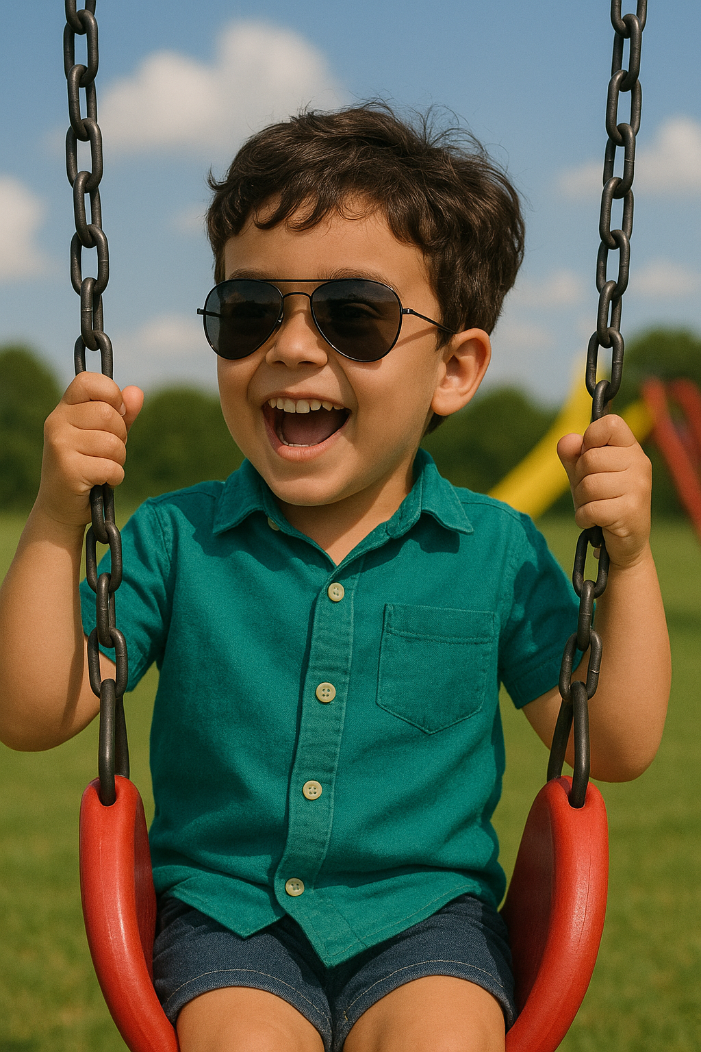 Óculos Oval Infantil  – Estilo e Segurança
