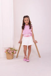 Conjunto Listra Saia Infantil - Dois Cintos