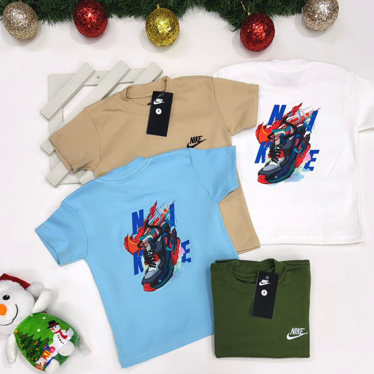 Camiseta NK Malhão Estampa Desenho nas Costas Infantil