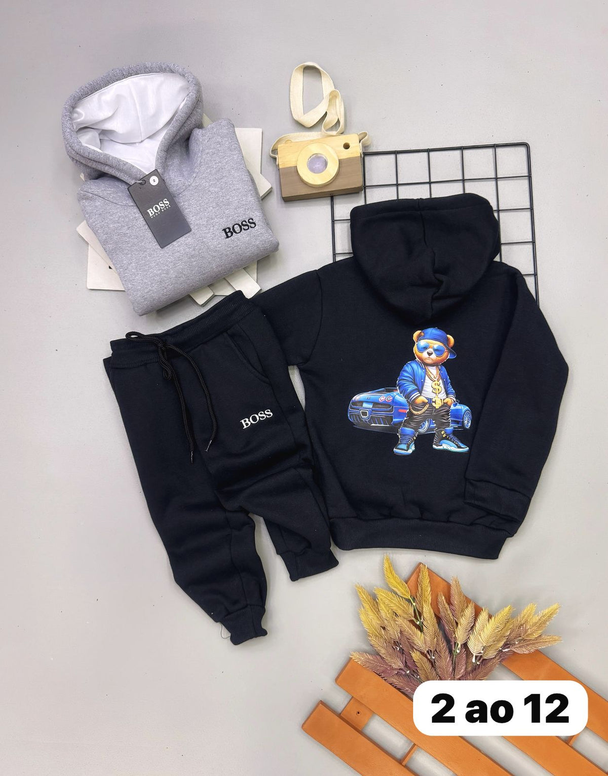Conjunto Moletom HB Personagem Urso Infantil