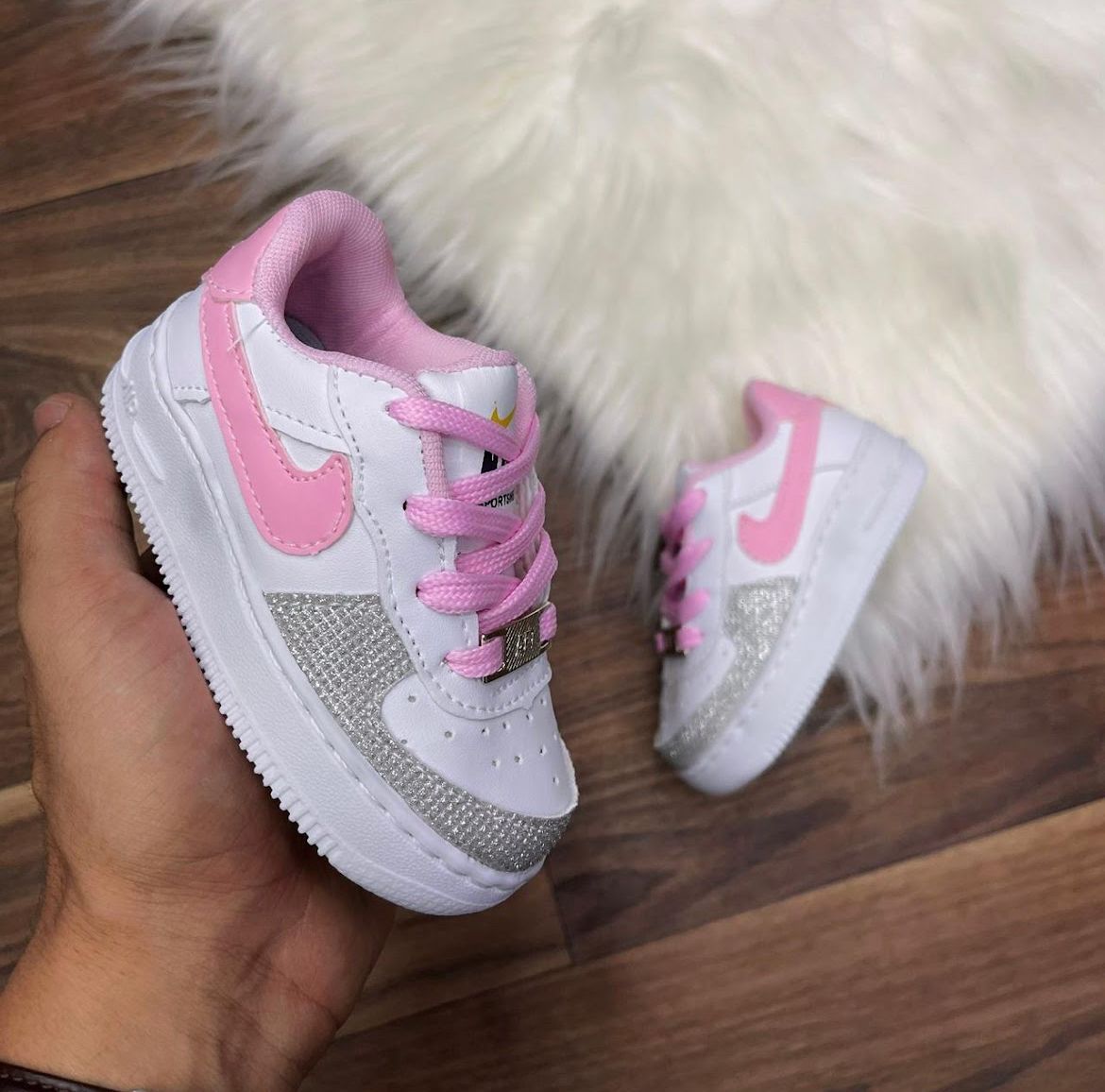 Tênis Infantil Rosa Glitter