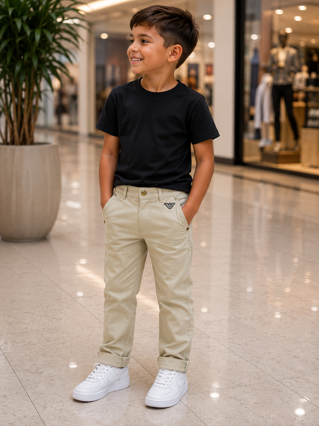 Calça Sarja EA7 Infantil-Última Peça
