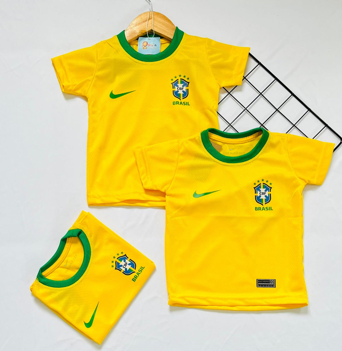 Camiseta do Brasil Dry Fit NK 2026 Infantil - Formato Pequeno